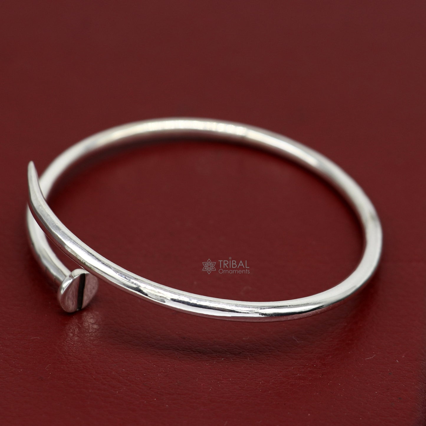925 sterling silver handmade solid round plain adjustable cuff bracelet, cuff kada unsex gifting jewelry solid silver kada cuff160 - TRIBAL ORNAMENTS