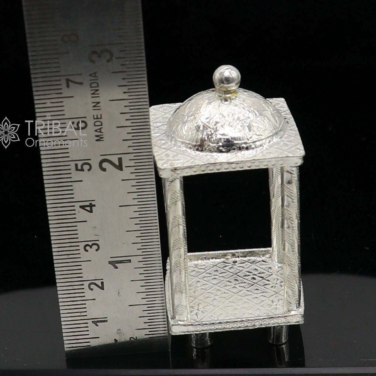 925 sterling silver small miniature temple for home/ office su1297 - TRIBAL ORNAMENTS