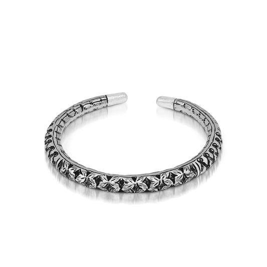 925 Sterling silver handmade chitai bangle bracelet kada tribal ethnic jewelry nsk830 - TRIBAL ORNAMENTS