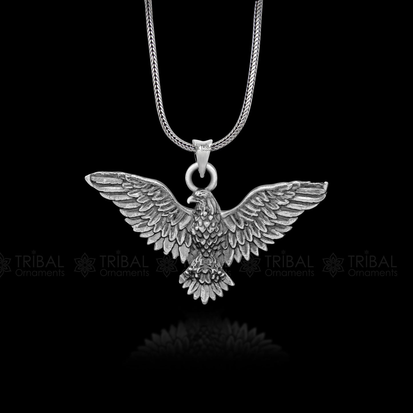 925 sterling silver idol Lord Vishnu Vahan Garuda eagle pendant, gifting unisex locket pendant nsp801 - TRIBAL ORNAMENTS