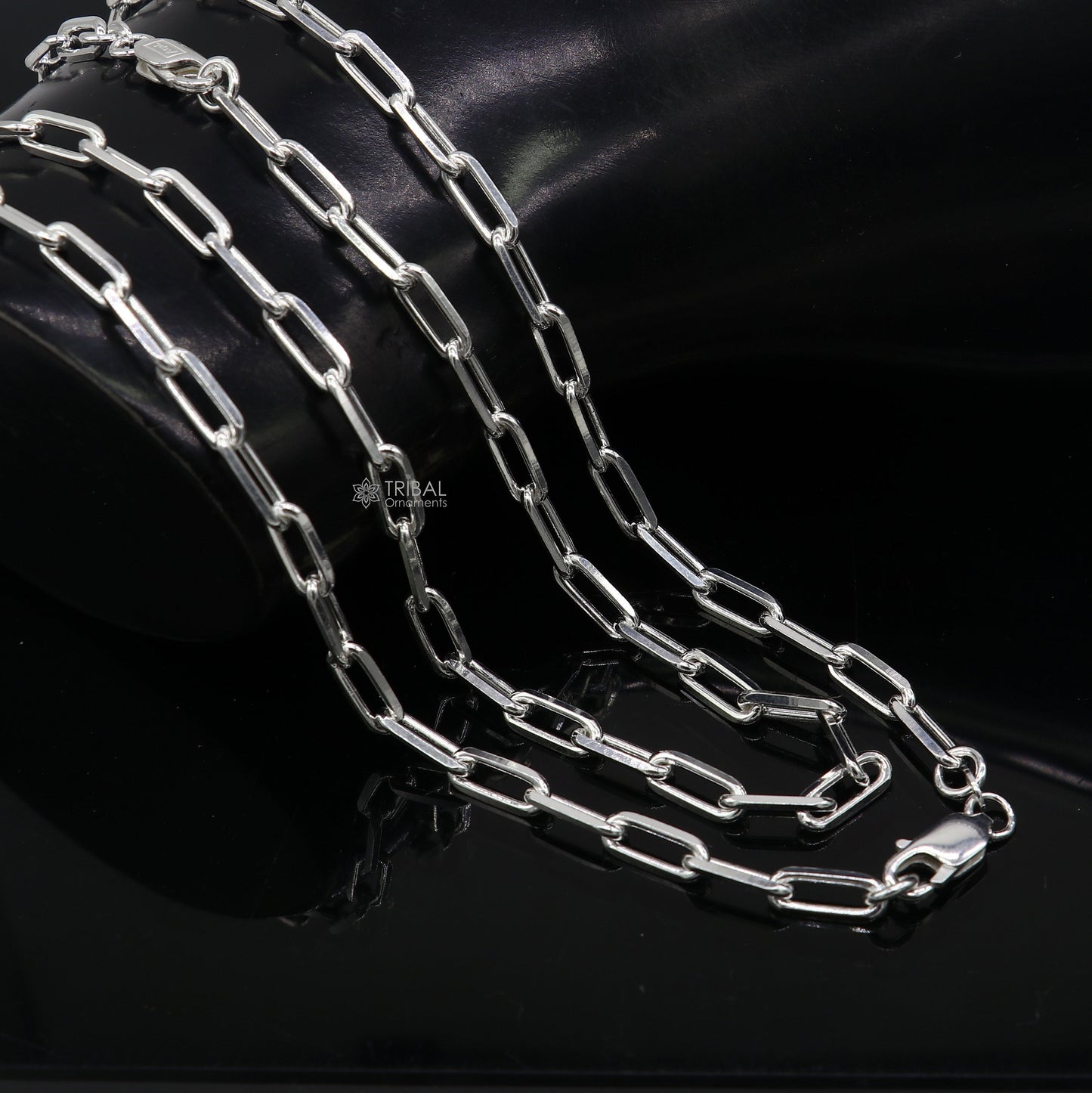 5mm 925 sterling silver handmade amazing delicate solid Rolo high quality link chains necklace, best gifting unisex necklace chain ch589 - TRIBAL ORNAMENTS