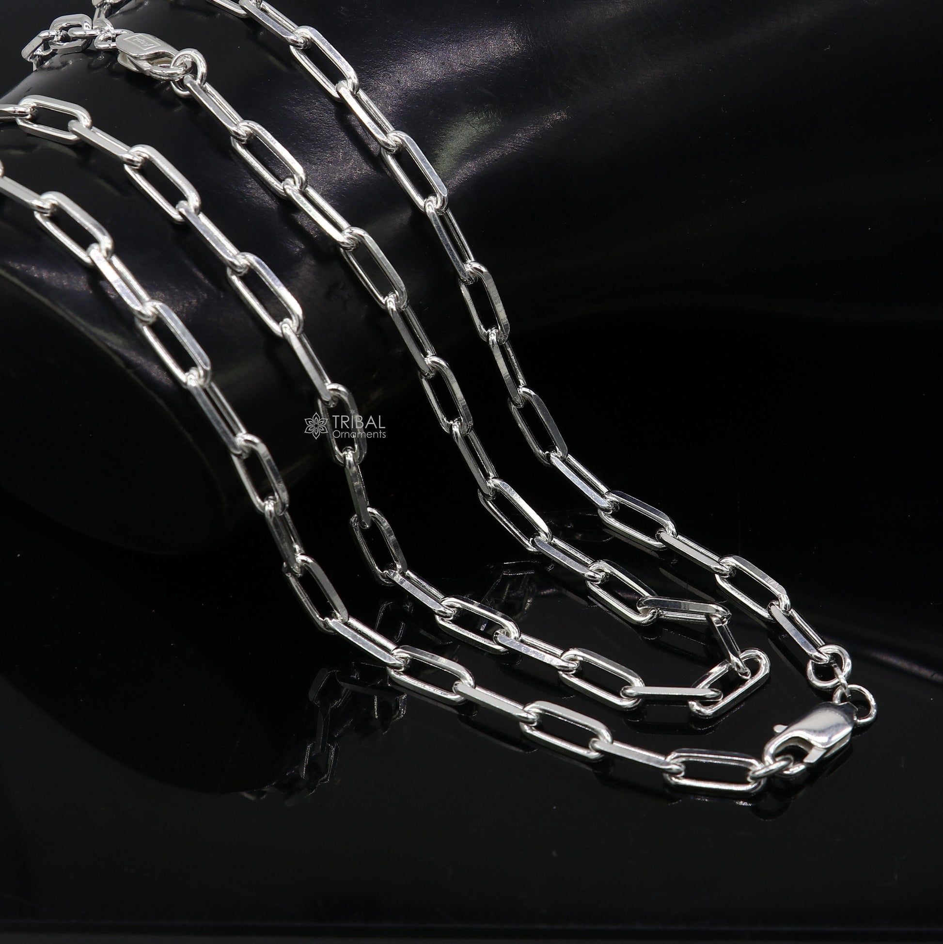 5mm 925 sterling silver handmade amazing delicate solid Rolo high quality link chains necklace, best gifting unisex necklace chain ch589 - TRIBAL ORNAMENTS