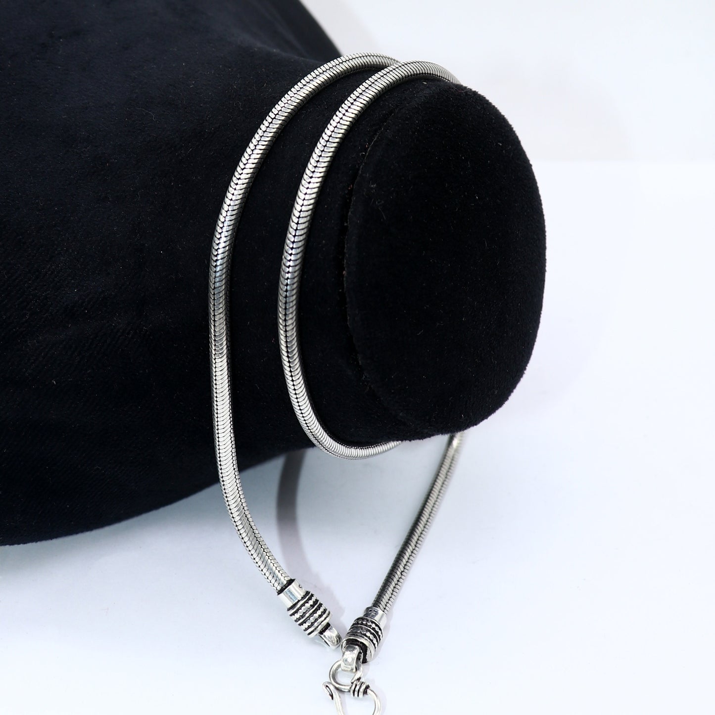 4.2 mm 20" to 30" long chain 925 sterling silver handmade snake chain pendant chain, necklace chain, silver trendy chain ch599 - TRIBAL ORNAMENTS