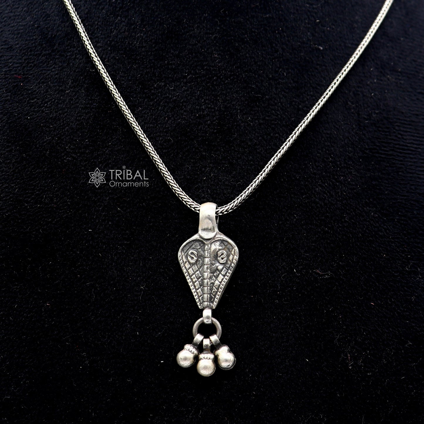 925 sterling silver unique india vintage design cultural pendant, amazing pendant jewelry tribal jewellery nsp840 - TRIBAL ORNAMENTS