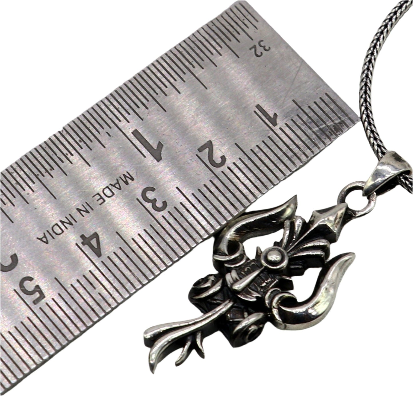 925 sterling silver Hindu idol Lord Shiva trident pendant, amazing vintage design gifting pendant customized god jewelry nsp812 - TRIBAL ORNAMENTS