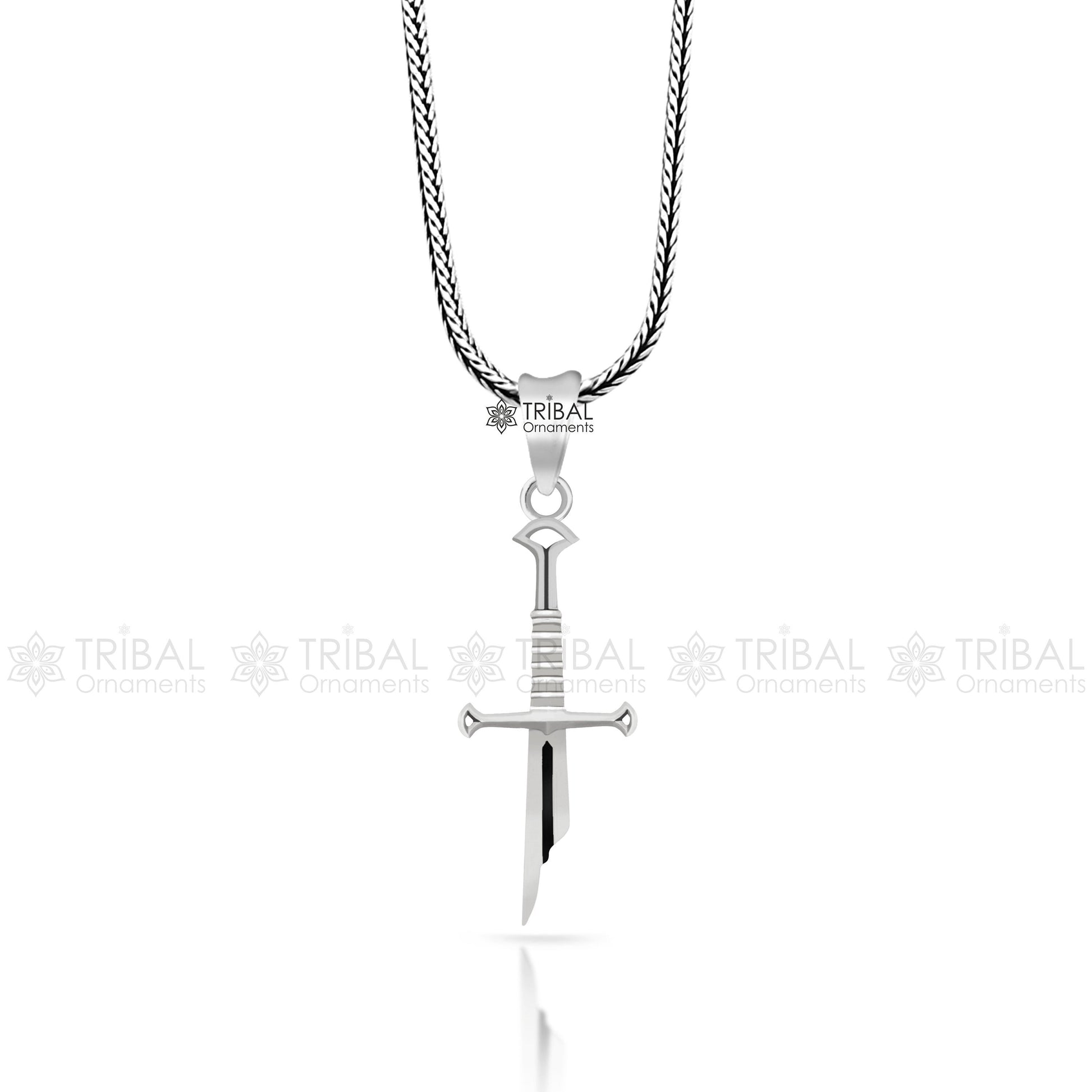 Pure 925 sterling silver handmade small sword pendant amazing designer pendant unisex divine jewelry nsp816 - TRIBAL ORNAMENTS