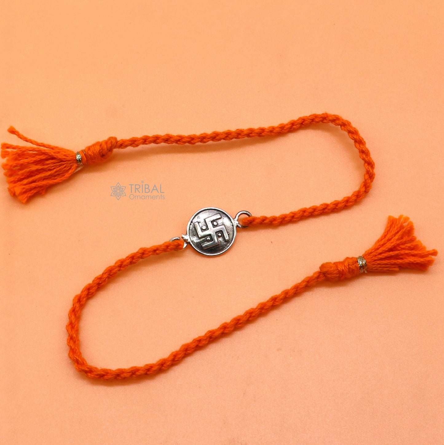 925 Sterling silver pendant Rakhi bracelet best gift for special Rakshabandhan festival rk319 - TRIBAL ORNAMENTS