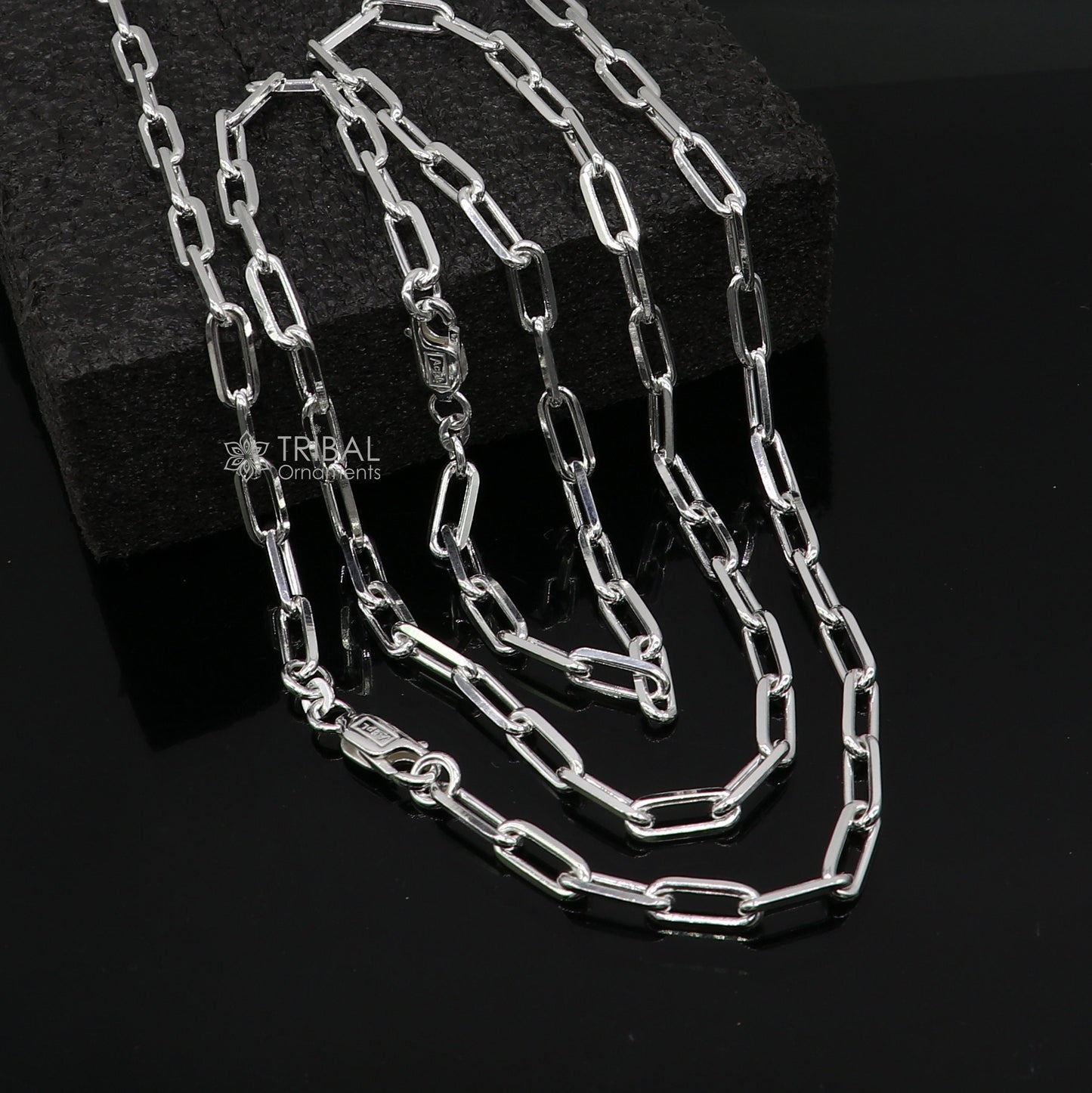 5mm 925 sterling silver handmade amazing delicate solid Rolo high quality link chains necklace, best gifting unisex necklace chain ch589 - TRIBAL ORNAMENTS