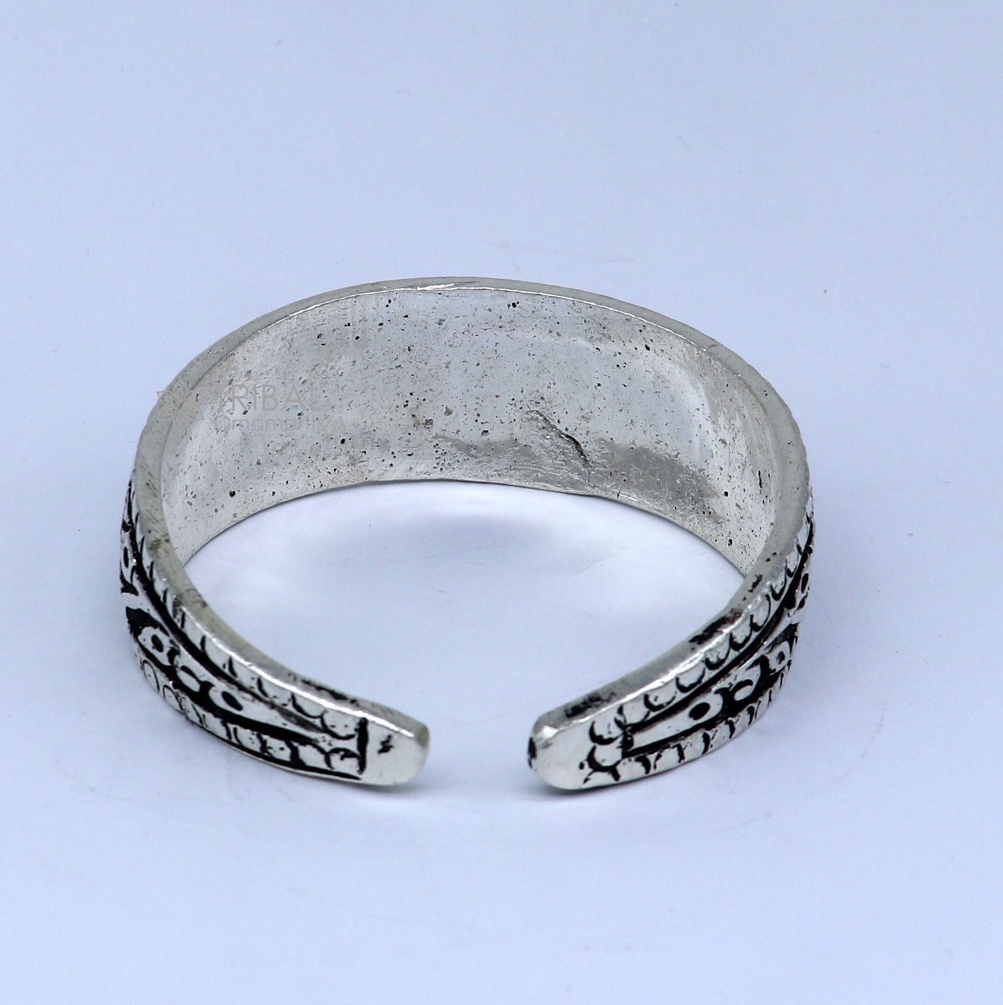 925 sterling silver handmade vintage lord ganesha design bangle bracelet kada tribal jewelry cuff240 - TRIBAL ORNAMENTS