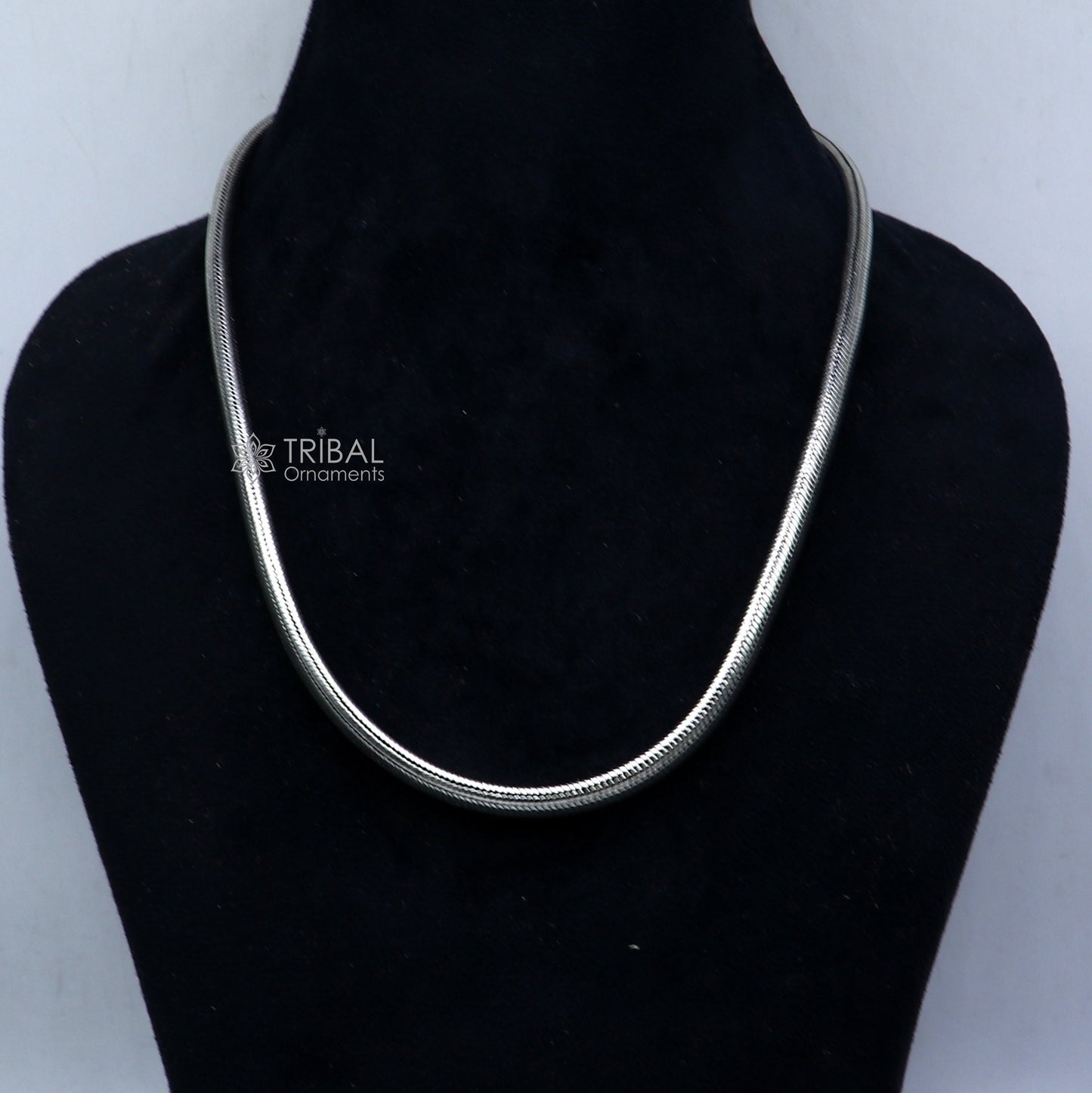 20" inches handmade solid half round D shape snake chain heavy 9mm necklace, amazing luxury royal gifting vintage designer jewelry ch601 - TRIBAL ORNAMENTS