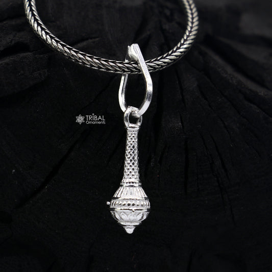 925 sterling silver excellent unique hanuman Weapon Gota/ Gada design stylish unisex gifting pendant jewelry nsp839 - TRIBAL ORNAMENTS