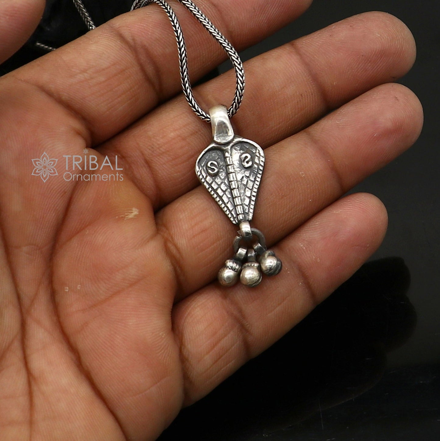 925 sterling silver unique india vintage design cultural pendant, amazing pendant jewelry tribal jewellery nsp840 - TRIBAL ORNAMENTS