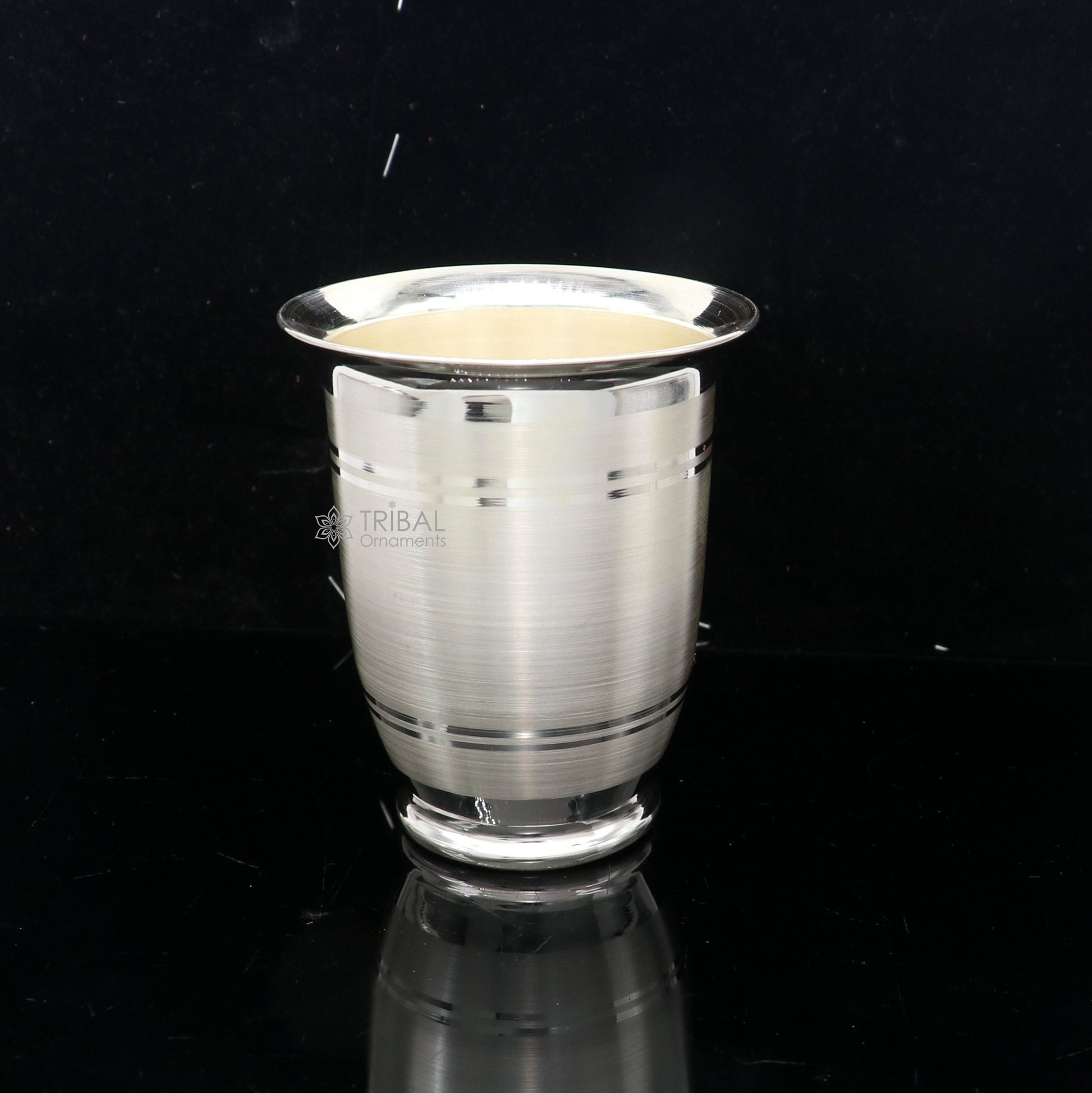 999 pure fine silver handmade water milk cup tumbler, 150ML capacity silver tumbler, silver baby food  flask, silver utensils gift sv294 - TRIBAL ORNAMENTS