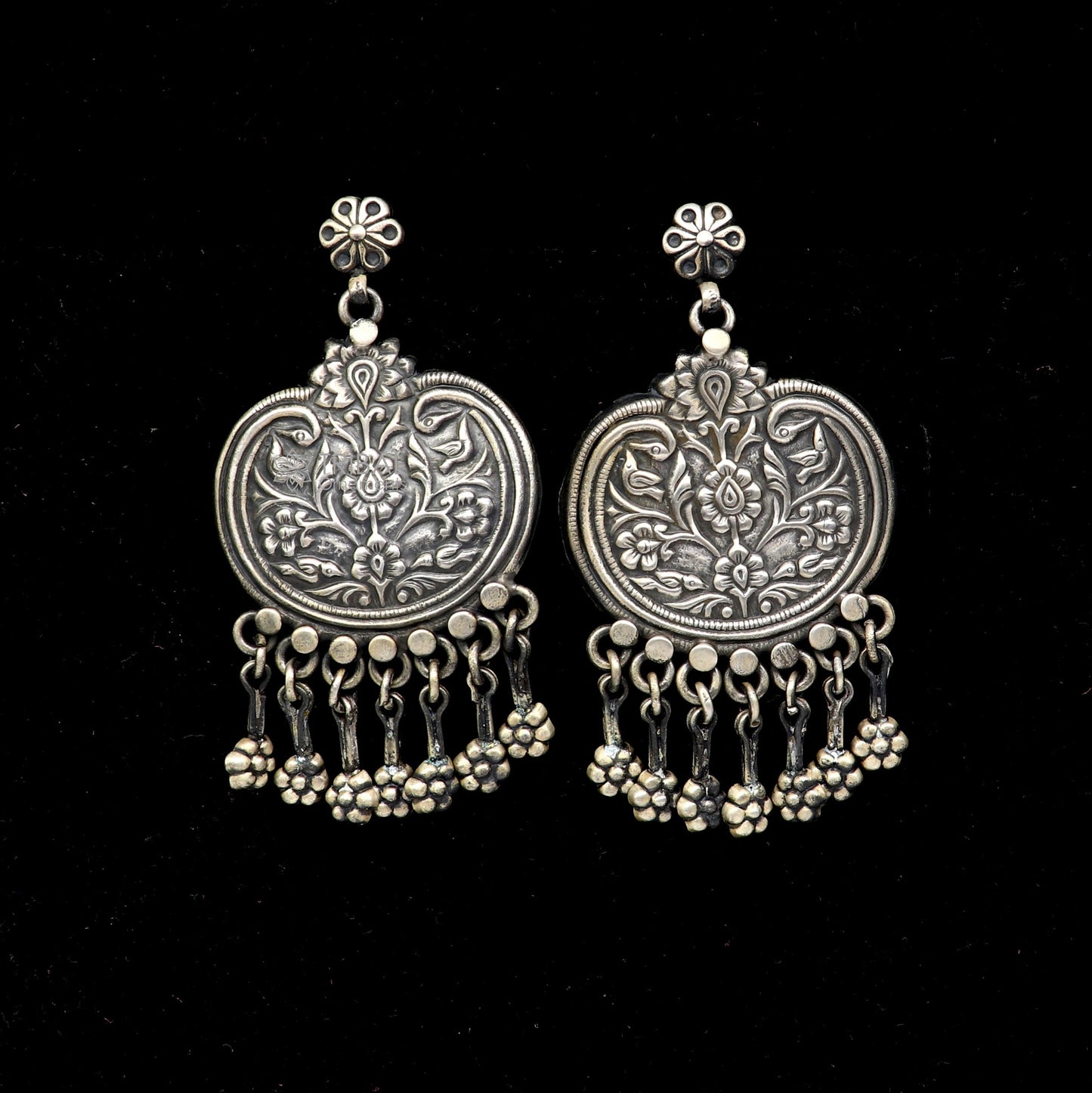 925 Sterling silver handmade customized vintage Floral stud earring, Amazing stylish earring, fabulous drop dangle gifting jewelry s1313 - TRIBAL ORNAMENTS