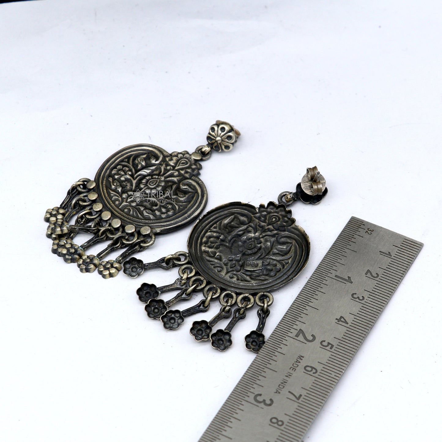 925 Sterling silver handmade customized vintage Floral stud earring, Amazing stylish earring, fabulous drop dangle gifting jewelry s1313 - TRIBAL ORNAMENTS