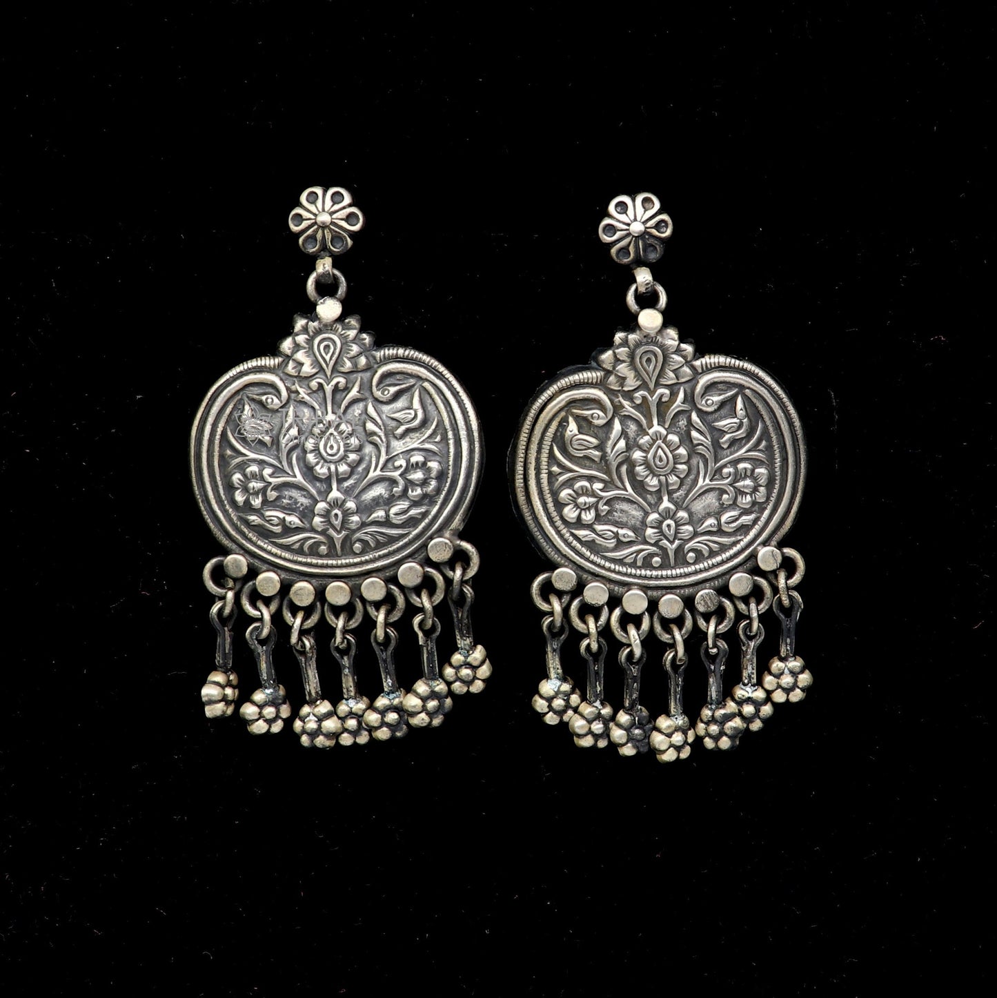 925 Sterling silver handmade customized vintage Floral stud earring, Amazing stylish earring, fabulous drop dangle gifting jewelry s1313 - TRIBAL ORNAMENTS