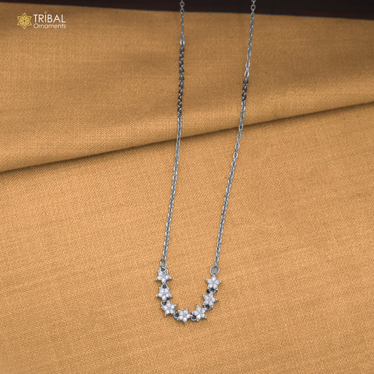 925 sterling silver zircon stone star style classical necklace ms162