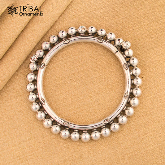 925 sterling silver beaded design unique style bangle bracelet,nba411