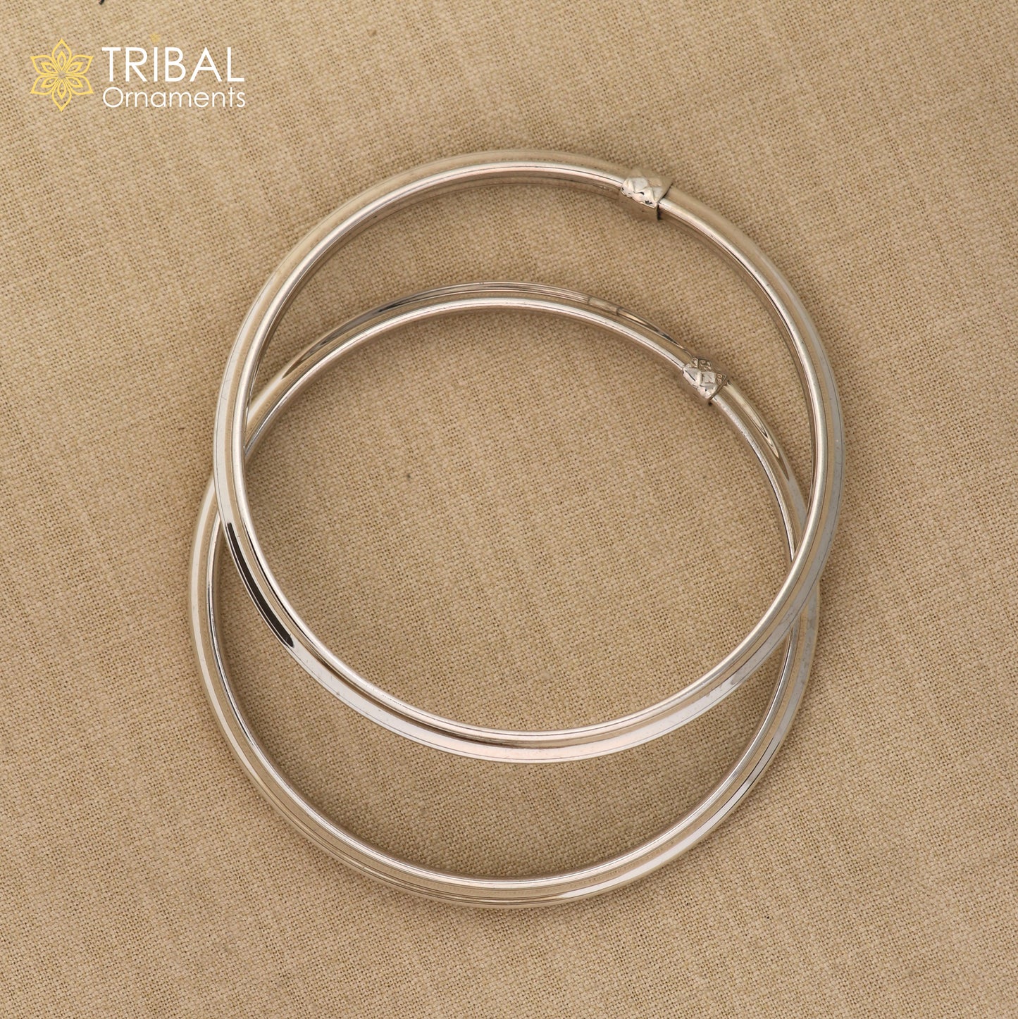 925 sterling silver customized plain shiny stylish flexible bangle bracelet kada tribal jewelry nba93