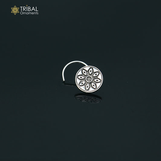 925 sterling silver vintage flower style nose pin ethnic tribal jewelry np138