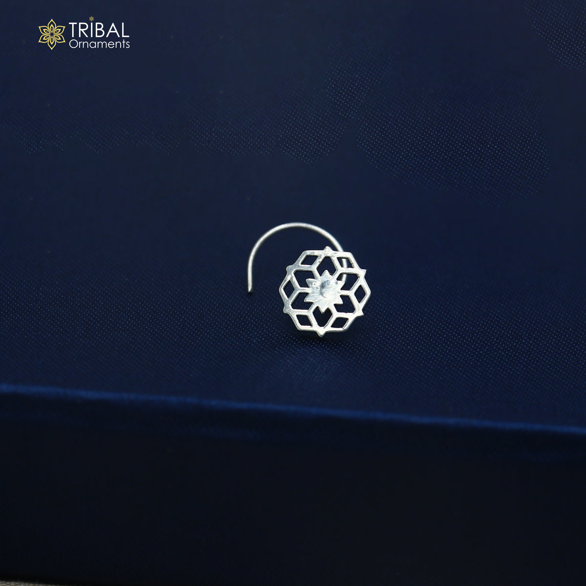 925 sterling silver vintage star style nose pin ethnic tribal jewelry np141
