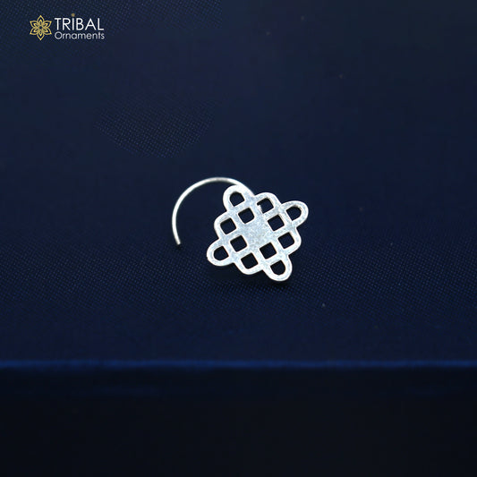 925 sterling silver vintage stylish design nose pin ethnic tribal jewelry np145