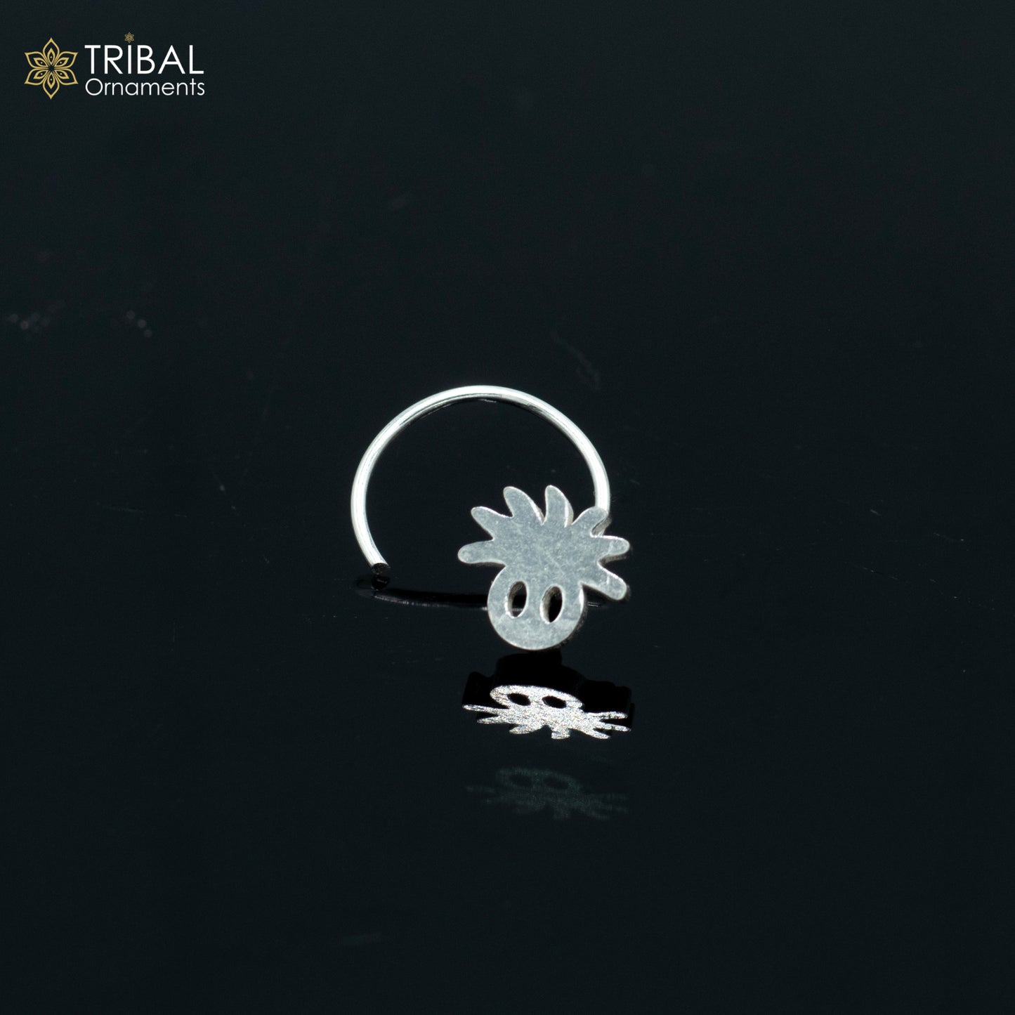 925 sterling silver unique design handmade fabulous nose pin u band tribal jewelry np85 - TRIBAL ORNAMENTS
