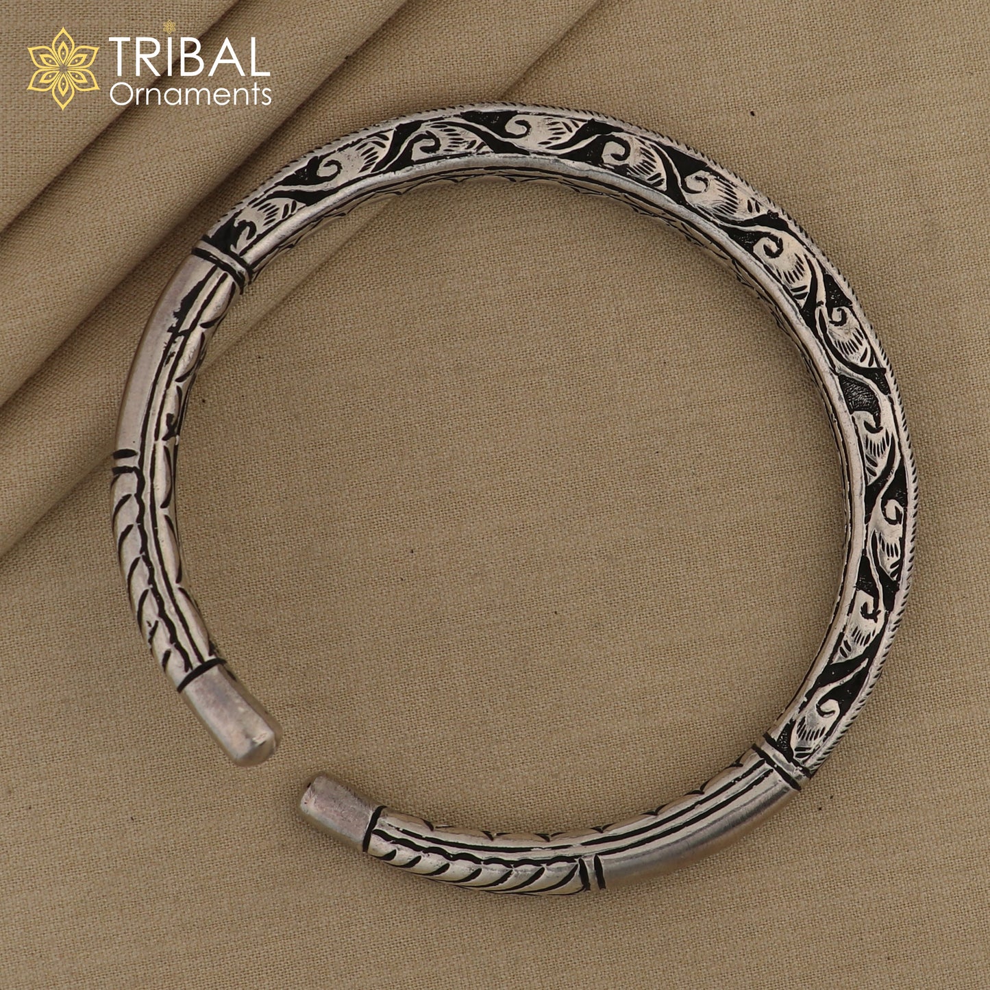 925 sterling silver Vintage design chitai work foot kada ankle bracelet tribal ethnic silver jewelry nsfk101