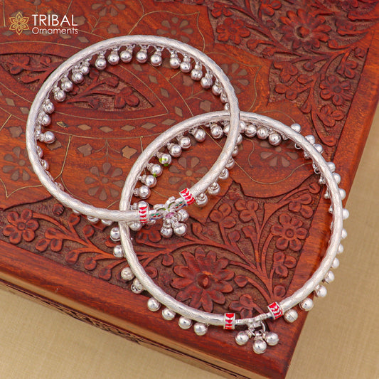 9 mm 925 sterling silver vintage peacock design foot ankle bracelet with noisy bells kada jewelry nsfk157