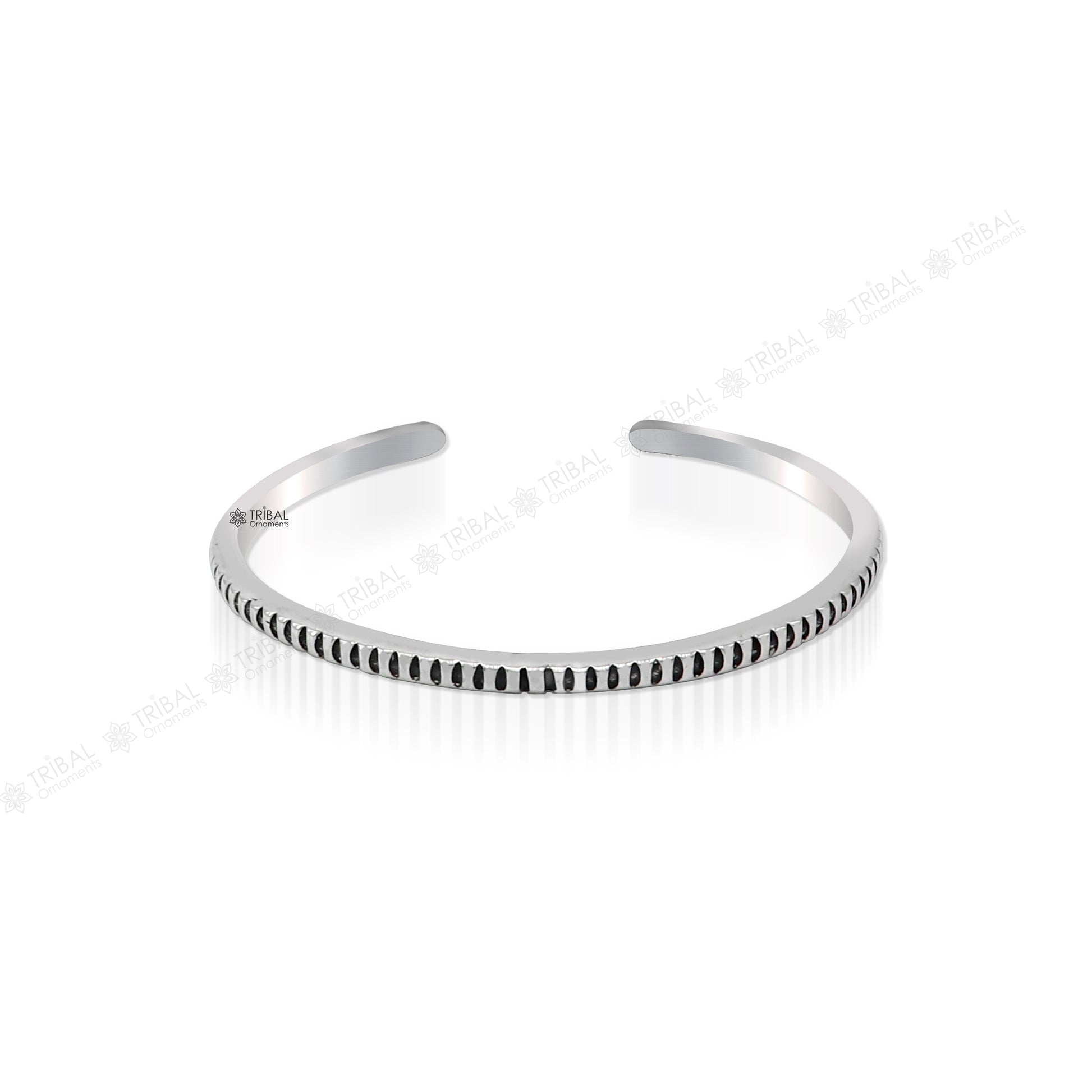 solid 925 sterling silver handmade adjustable cuff bangle bracelet unsex gifting jewelry, best gift cuff bracelet from india nsk375 - TRIBAL ORNAMENTS