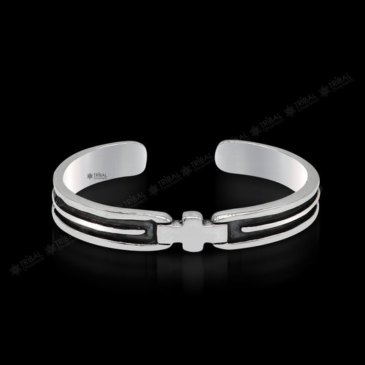 925 sterling silver handmade open face cuff bangle bracelet gifting solid adjustable jewelry, best gift cuff bracelet from india nsk376 - TRIBAL ORNAMENTS