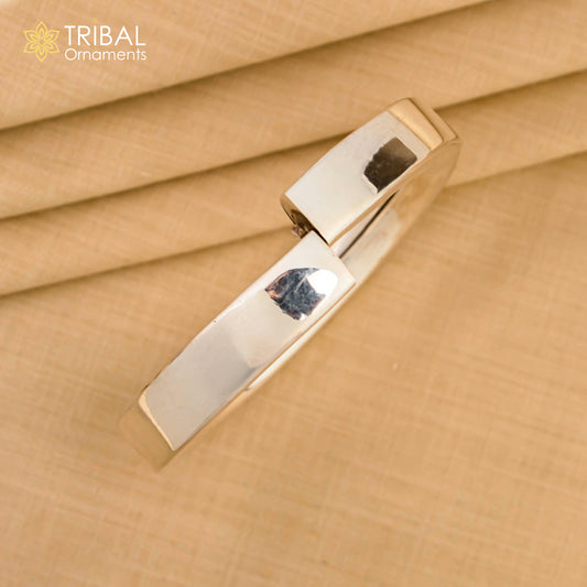 925 sterling silver plain shiny bright bangle bracelet kada, men's or girls kada jewelry nsk745