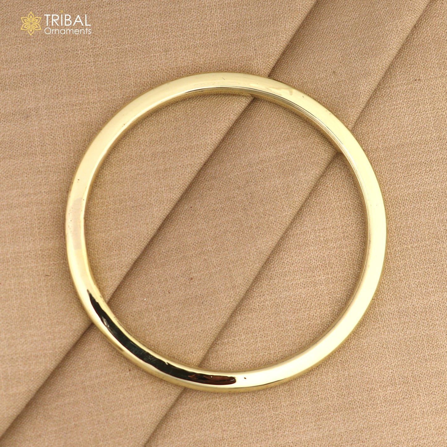 Ashtdhatu kada round tube design customized plain shiny bangle kada unisex jewelry nsk941