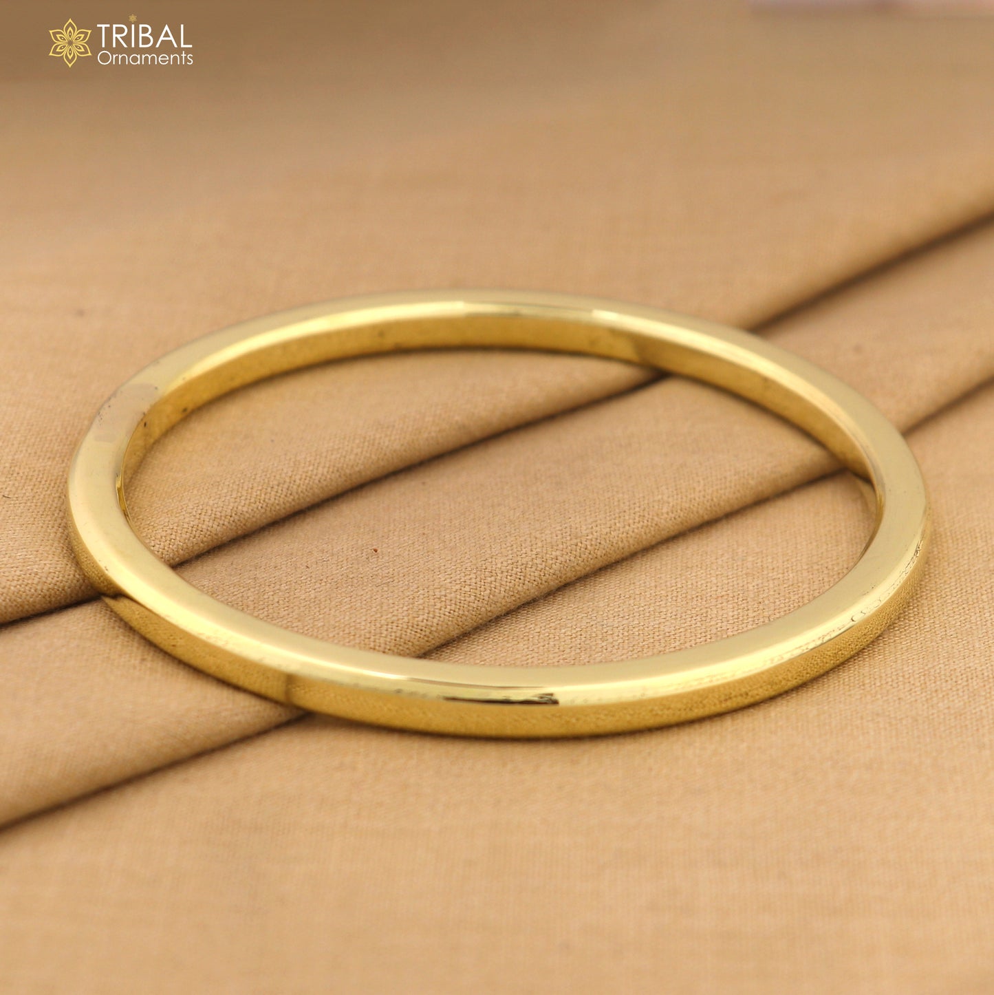 Ashtdhatu kada round tube design customized plain shiny bangle kada unisex jewelry nsk941