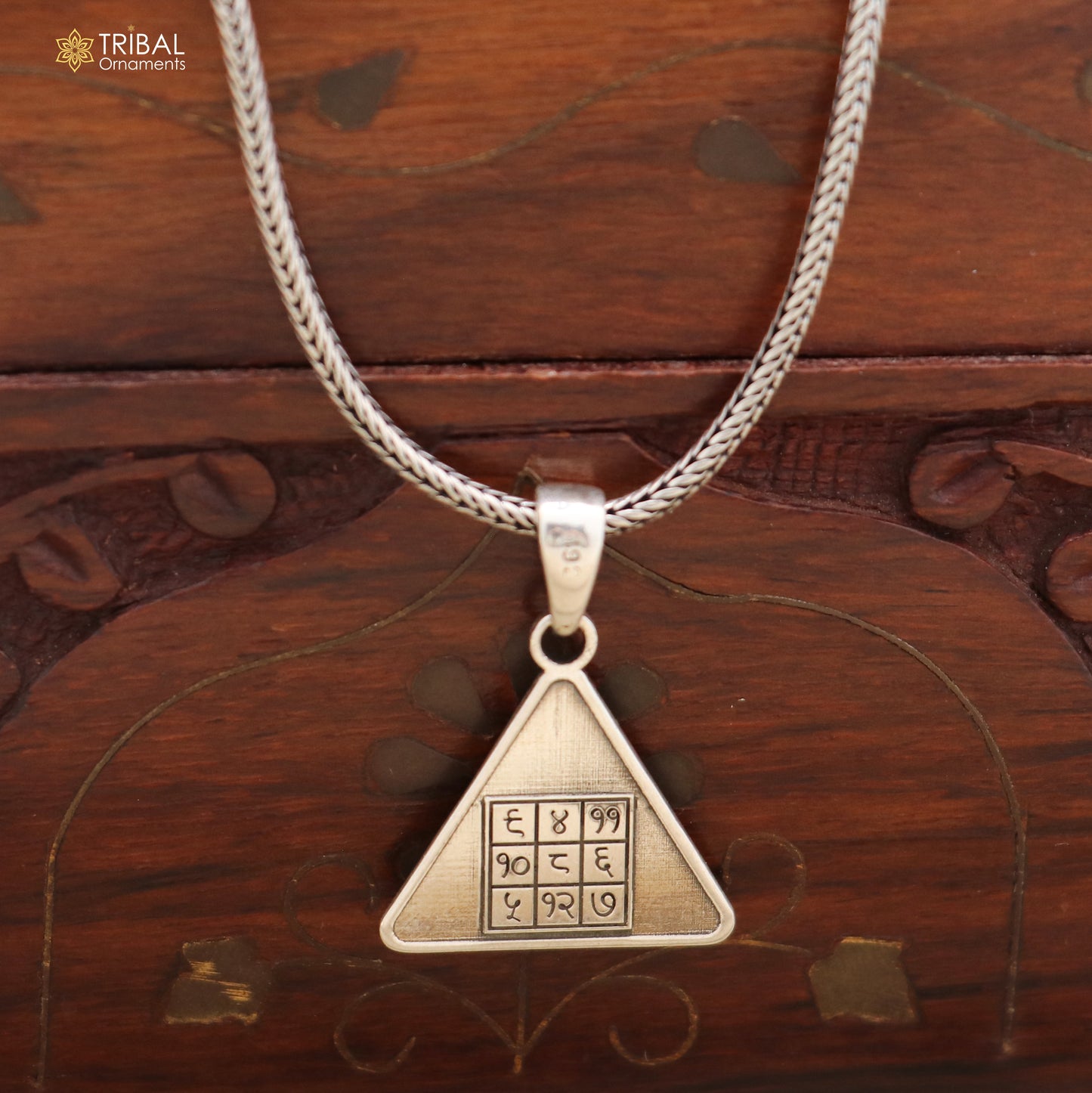 925 sterling silver Budh Pyra Yantra Pendant with chain stylish unisex jewelry nsp1143
