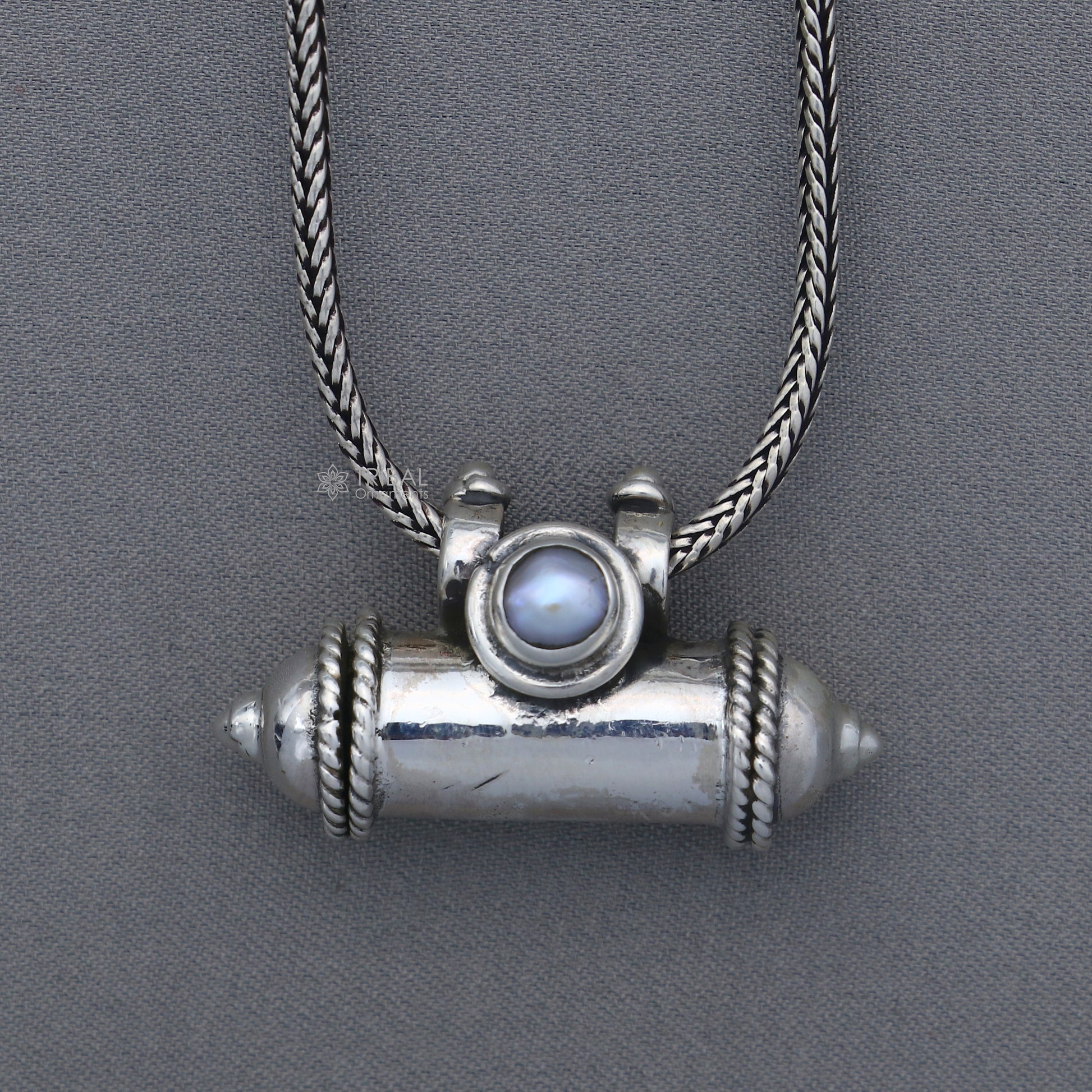 925 Sterling silver handmade vintage customized design amulet pendant, box pendant, container pendant, mantra box, silver tabiz nsp849 - TRIBAL ORNAMENTS