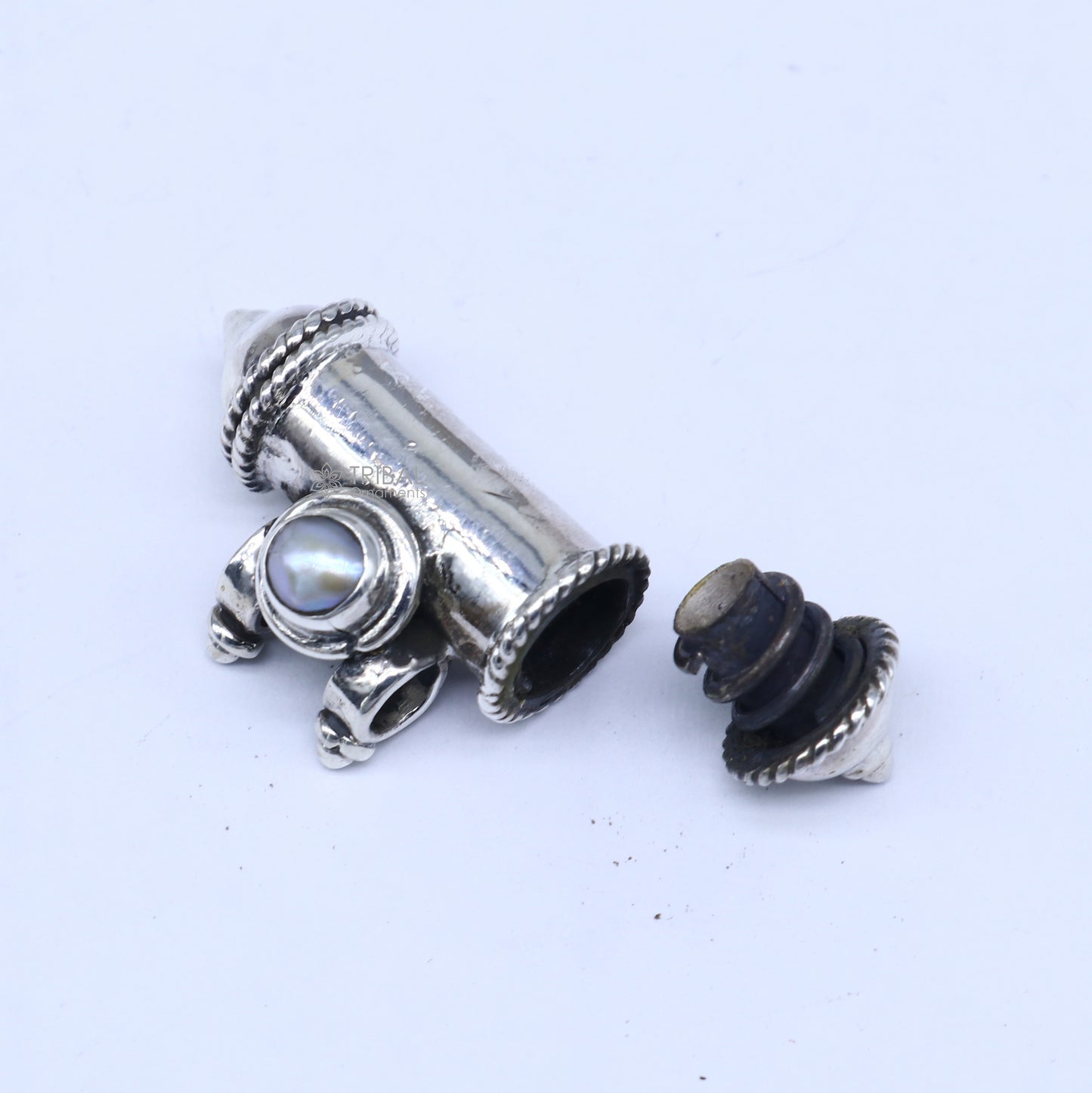 925 Sterling silver handmade vintage customized design amulet pendant, box pendant, container pendant, mantra box, silver tabiz nsp849 - TRIBAL ORNAMENTS
