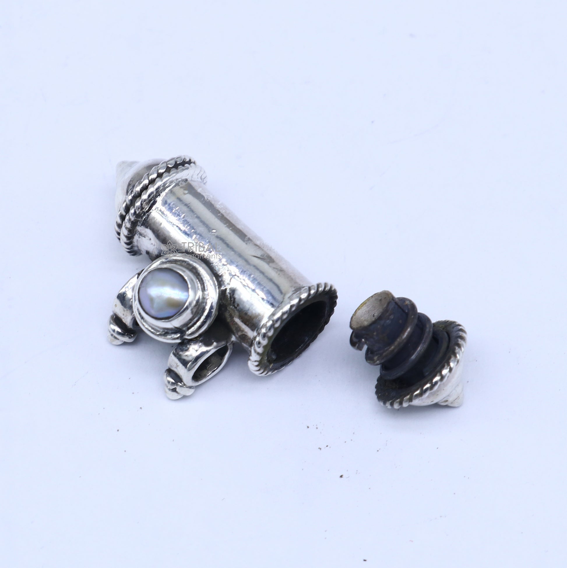 925 Sterling silver handmade vintage customized design amulet pendant, box pendant, container pendant, mantra box, silver tabiz nsp849 - TRIBAL ORNAMENTS
