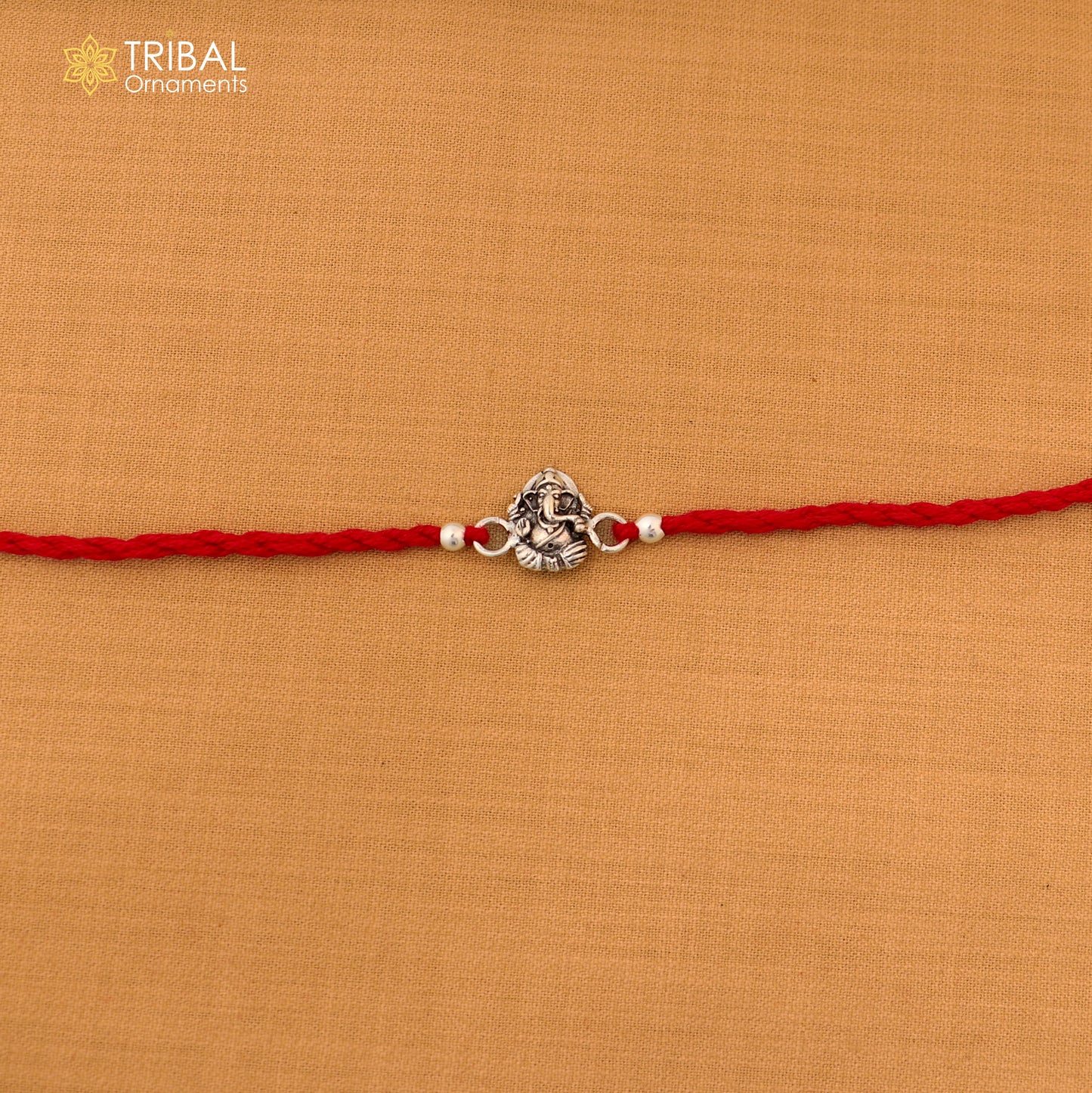 925 sterling silver Divine Lord Ganesha pendant Rakhi bracelet rK424