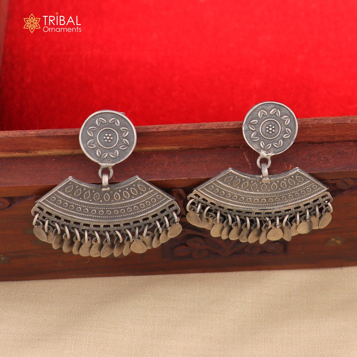 925 sterling silver vintage traditional style jumka earring s1361
