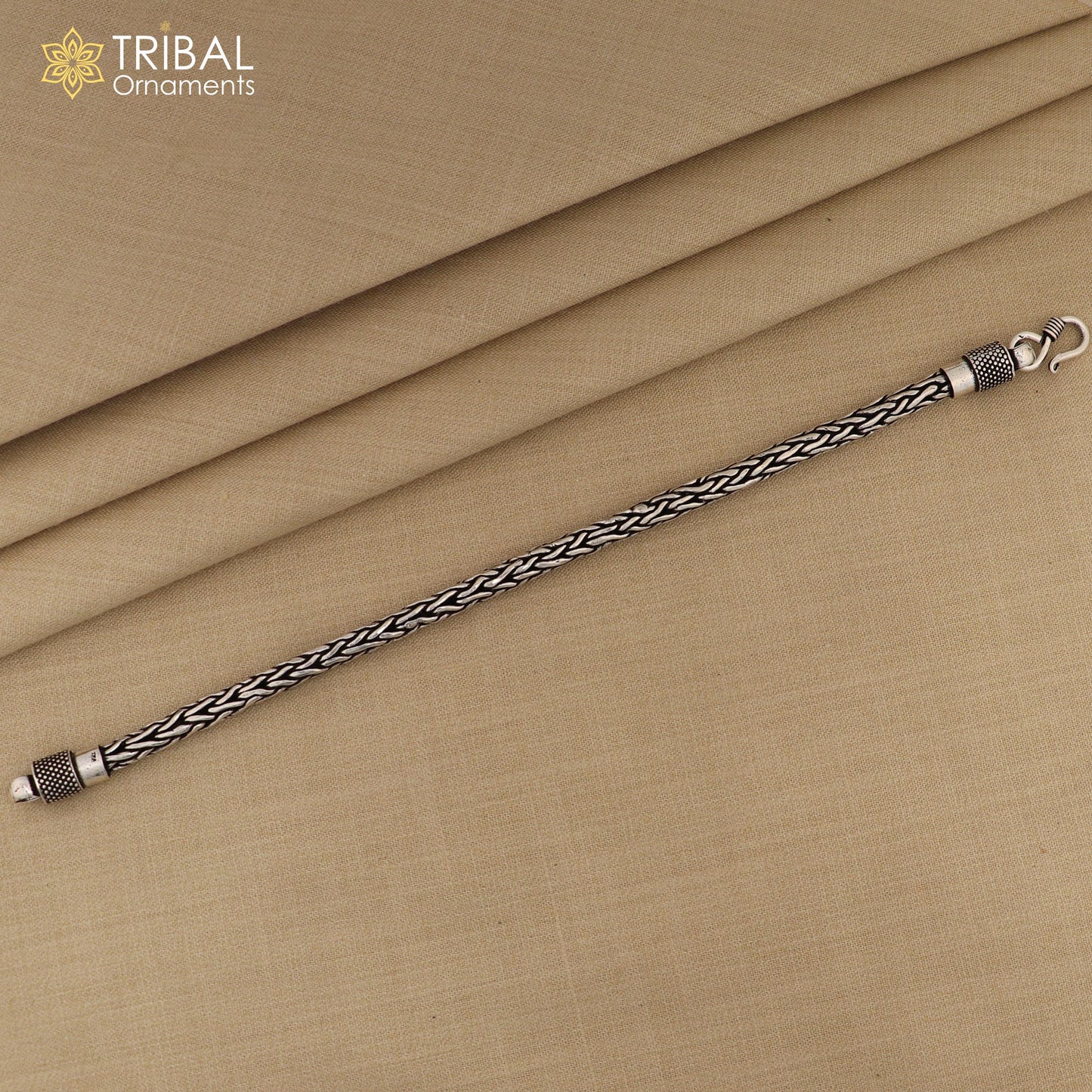 8"/ 8.5" 5mm 925 sterling silver wheat design chain customized design handmade silver bracelet unisex indian tribal jewelry sbr756