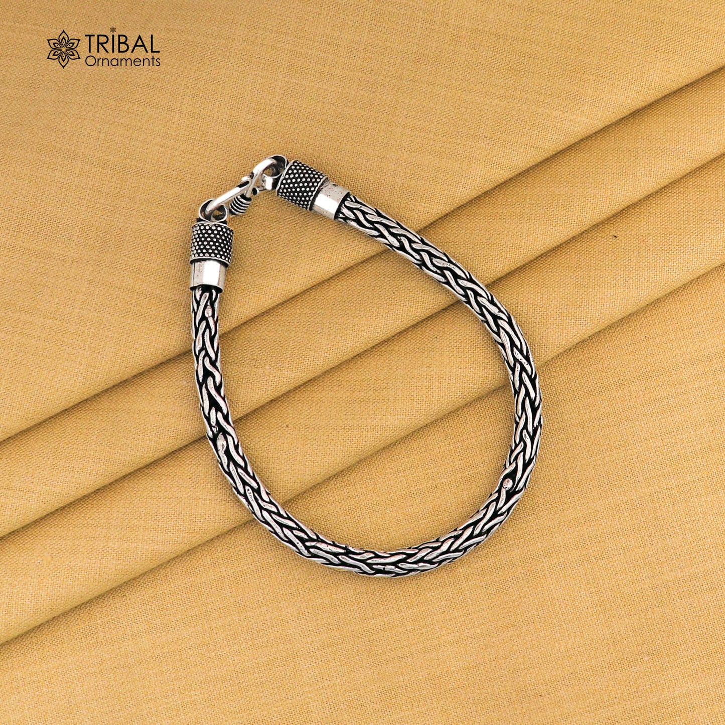 8"/ 8.5" 5mm 925 sterling silver wheat design chain customized design handmade silver bracelet unisex indian tribal jewelry sbr756