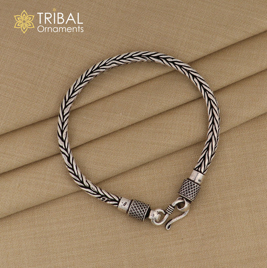 8"/ 8.5" 5mm 925 sterling silver wheat design chain bracelet unisex jewelry sbr767