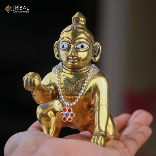 925 sterling silver beaded chain necklace for Lord Krishna Laddu Gopala jewelry set840