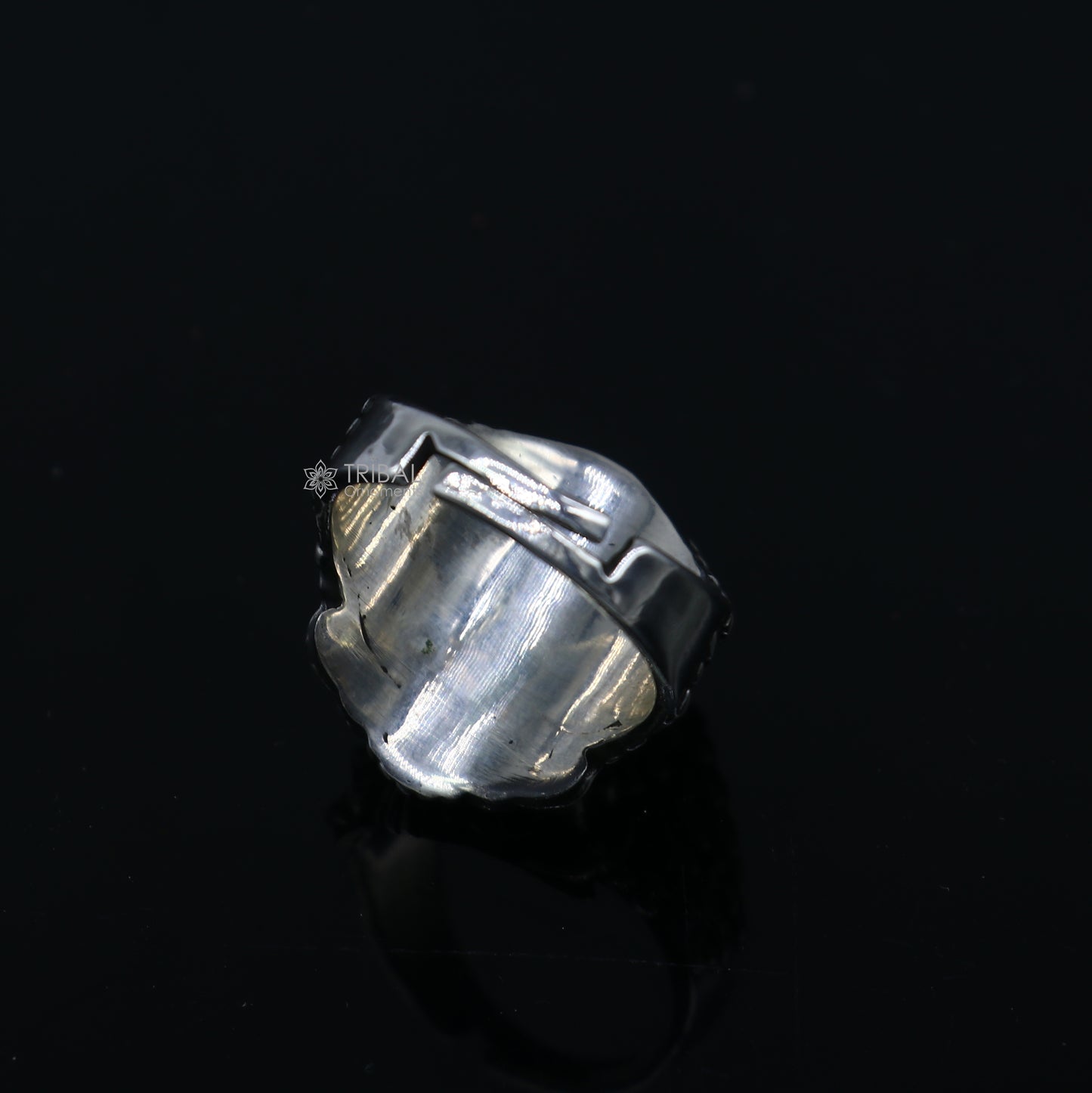925 sterling silver lion face ring, best mans adjustable ring sr712 - TRIBAL ORNAMENTS