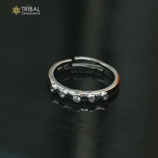 925 sterling silver stylish design cz stone ring sr844