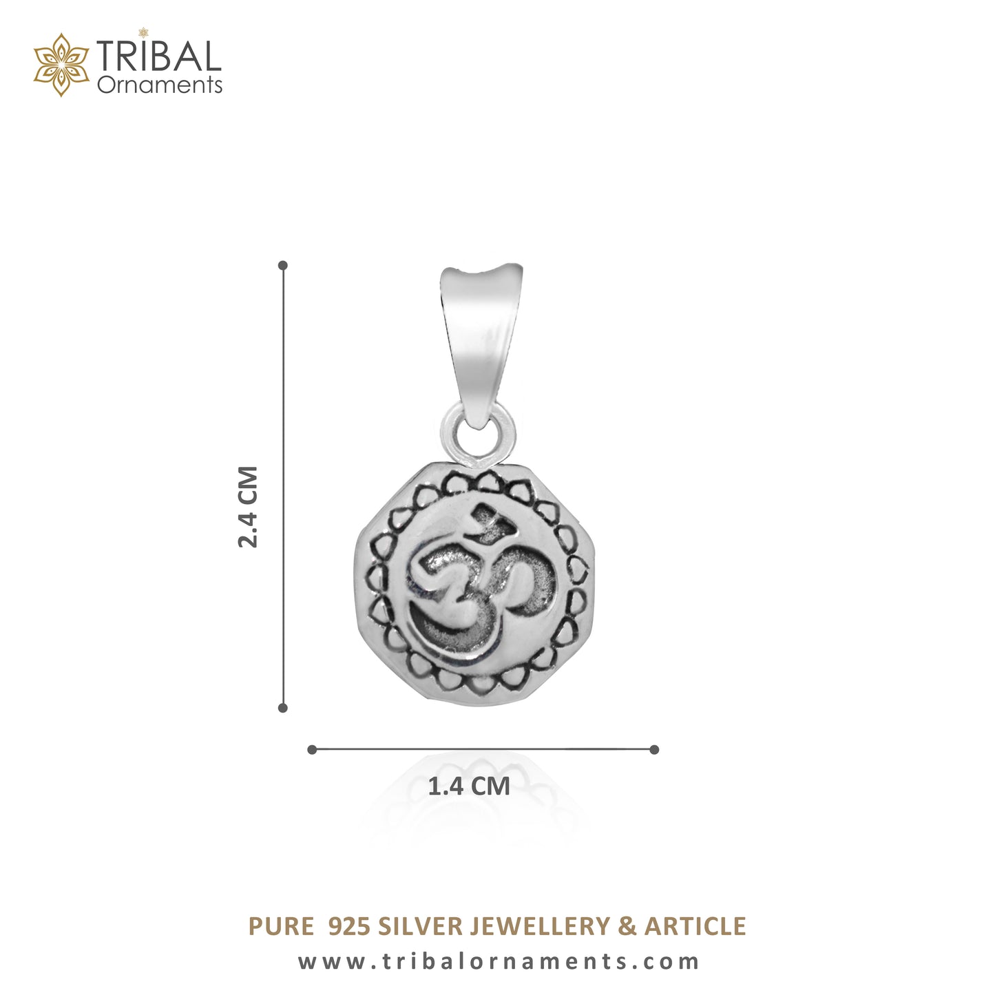 925 sterling silver handmade Hindu mantra 'Aum' OM pendant, amazing stylish good luck pendant personalized jewelry tribal jewelry ssp1652 - TRIBAL ORNAMENTS