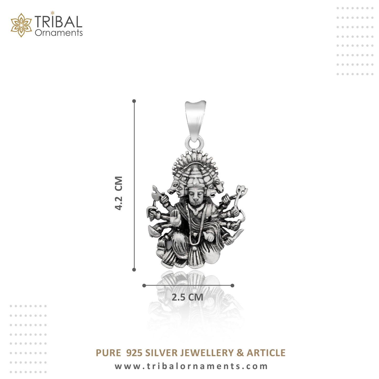 Vintage trendy 925 sterling silver handmade Panch mukhi hanuman pendant, amazing stylish unisex pendant locket personalized jewelry ssp438 - TRIBAL ORNAMENTS