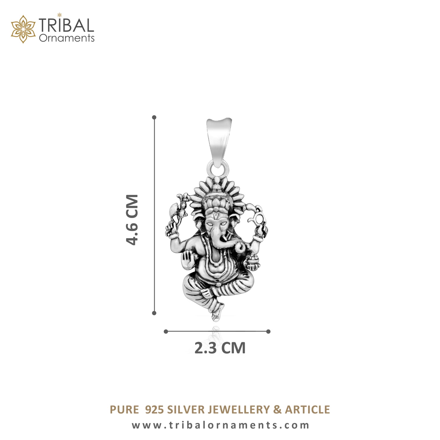 925 sterling silver handmade gorgeous Idol lord Ganesha stylish pendant, exclusive, customized pendant unisex gifts tribal jewelry ssp955 - TRIBAL ORNAMENTS