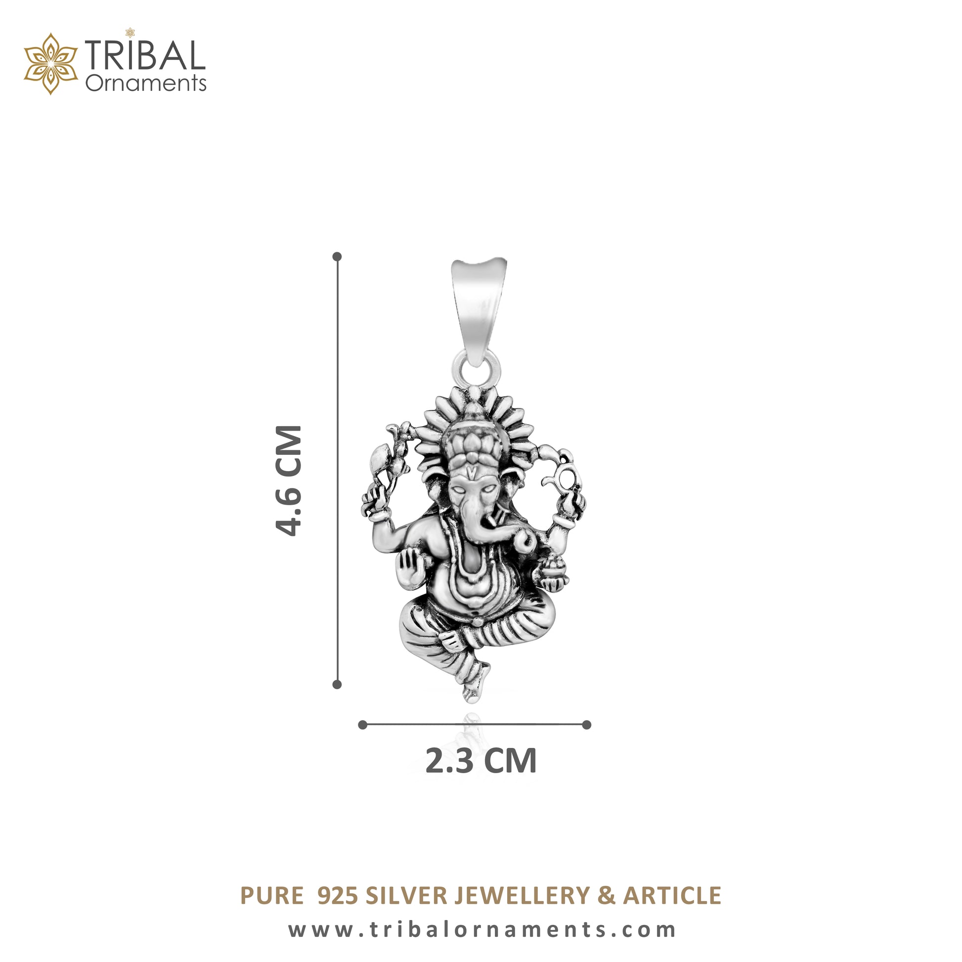 925 sterling silver handmade gorgeous Idol lord Ganesha stylish pendant, exclusive, customized pendant unisex gifts tribal jewelry ssp955 - TRIBAL ORNAMENTS